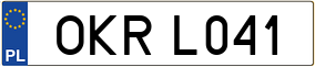 Trailer License Plate